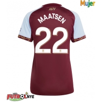 Camiseta Aston Villa Ian Maatsen #22 Primera Equipación para mujer 2025-26 manga corta